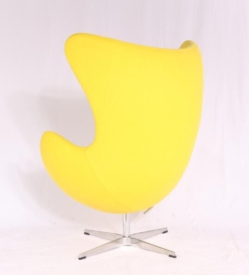 Mid-Century Modern Classic Egg Chair Leather Upholstered Modern Style Chairs with Chrome Base