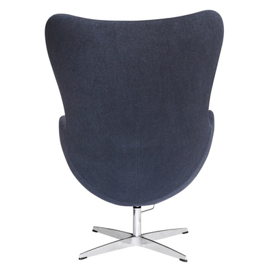 Mid-Century Modern Classic Egg Chair Leather Upholstered Modern Style Chairs with Chrome Base