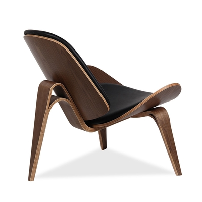 Hans Wegner Shell Modern Leisure Chair With Leather / PU Cushion