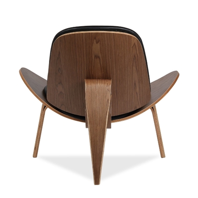 Hans Wegner Shell Modern Leisure Chair With Leather / PU Cushion