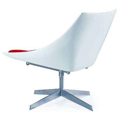Fiberglass Fritz Hansen Space Lounge Chair With Swivel Aluminium Base