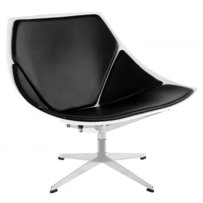 Fiberglass Fritz Hansen Space Lounge Chair With Swivel Aluminium Base