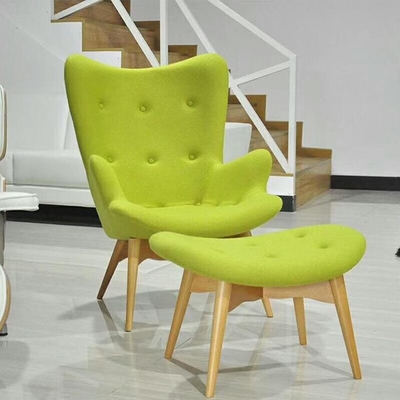 Modern Living Room Replica Dining Chairs Covered Multi - Density Foam With Footrest