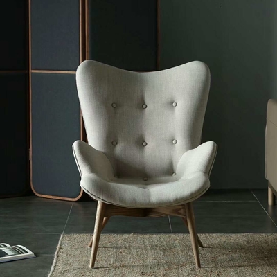 Modern Living Room Replica Dining Chairs Covered Multi - Density Foam With Footrest