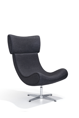BoConcept Imola Replica Eames Lounge Chair Dark Grey Color With Ottoman