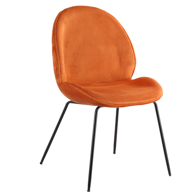 Silla anaranjada elegante del escarabajo de Gubi del color/tela casera que cena sillas