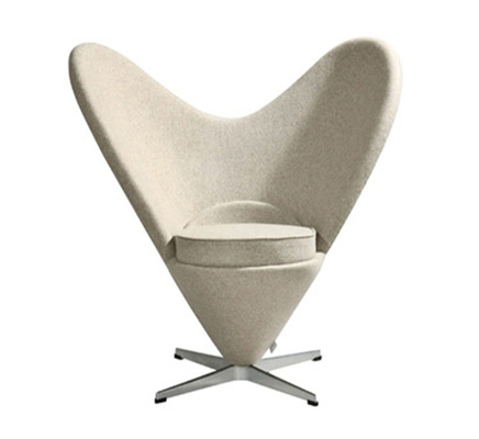 Silla de eslabón giratorio de la tela de la forma del corazón de los muebles/muebles modernos de lujo del ocio